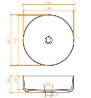 BETACRYL LAVABO BB A 450 R CLASSIC WHITE